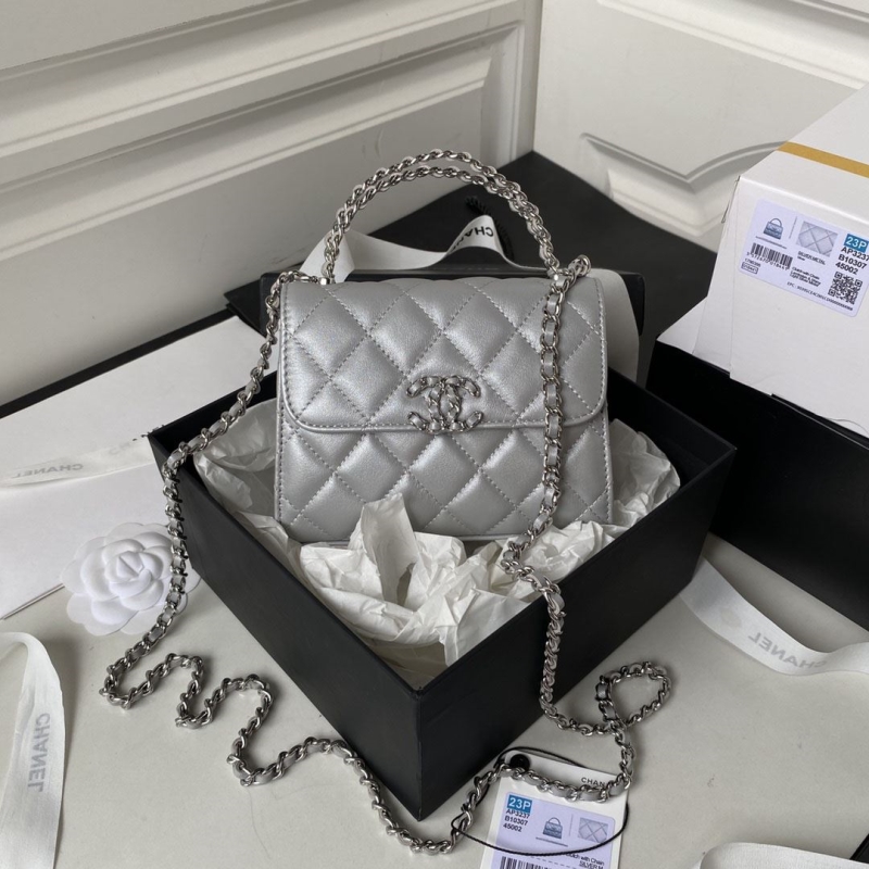 Ch*el top handle bags